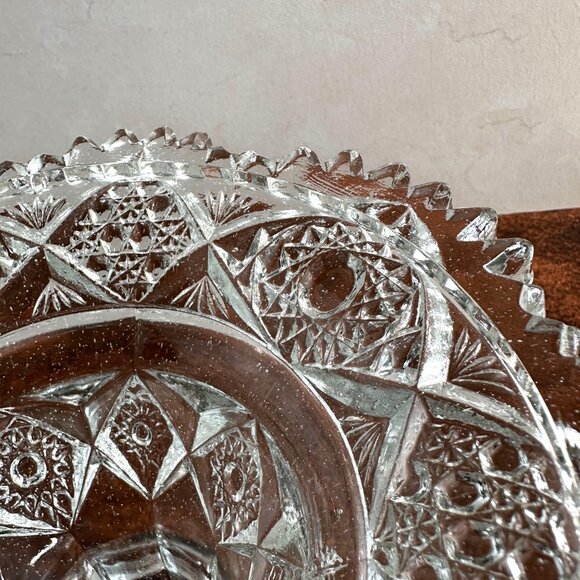 Antique Glass Pedestal Compote 7.5" - Picture 7 of 9